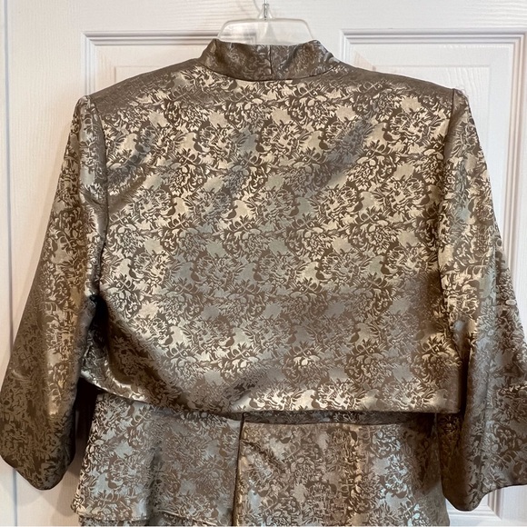 R&M Richards Gold embellished dress with jacket. Size 14 - Picture 7 of 15